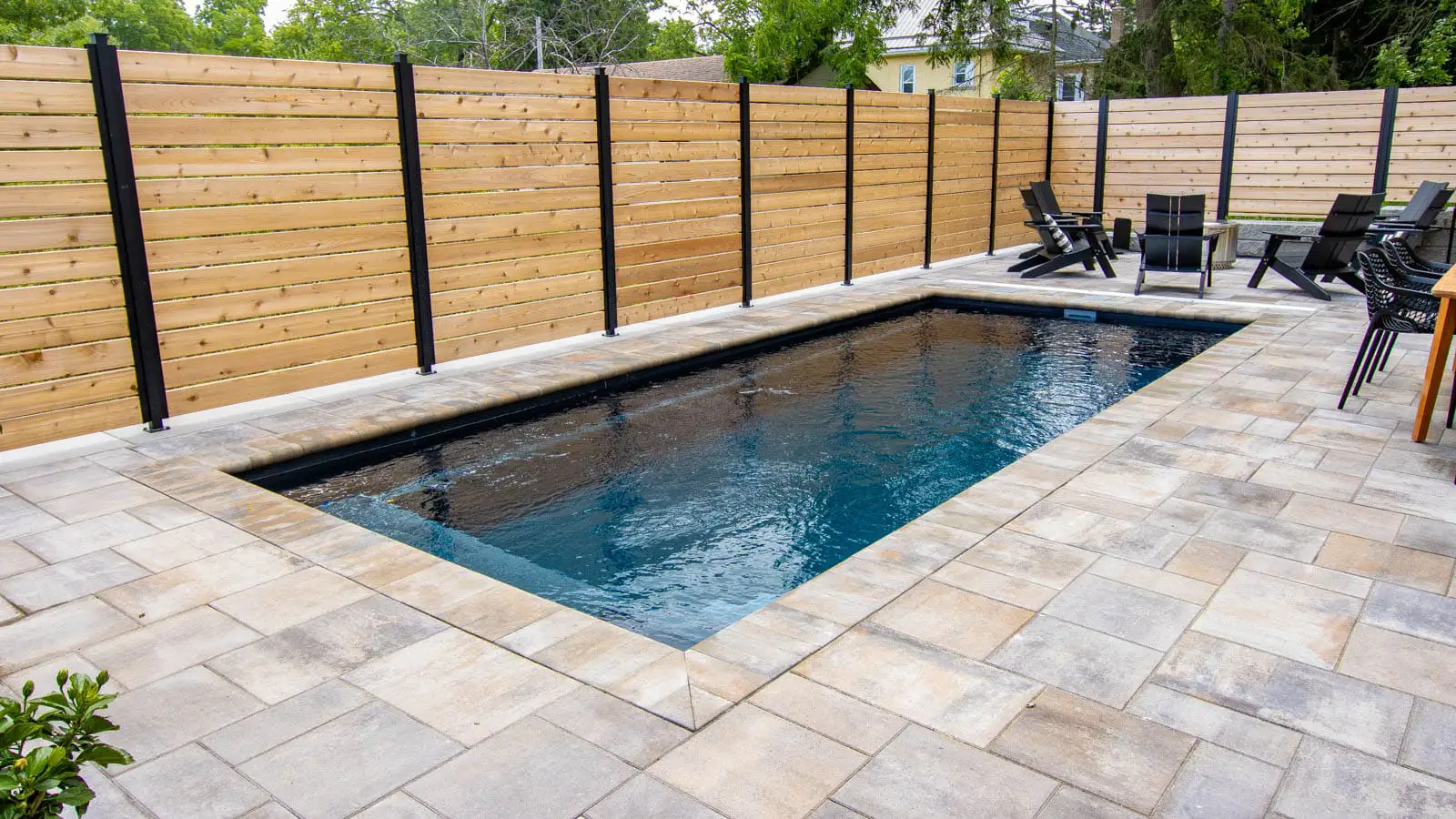 The Vision compact pool design by Dean’s Pools and Landscaping Northwest Indiana