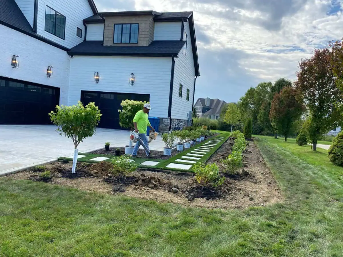 Outdoor event space in Schererville IN with landscaping and seating areas