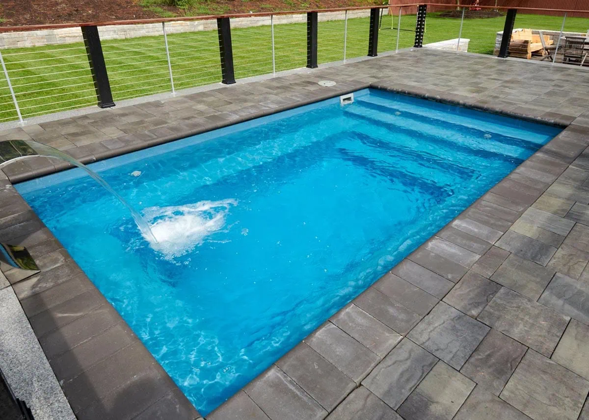 Elegant plunge pool showcasing innovative design for a serene backyard escape.