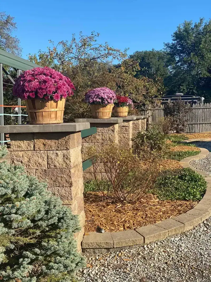 Perennial planting in Schererville IN creating a backyard oasis